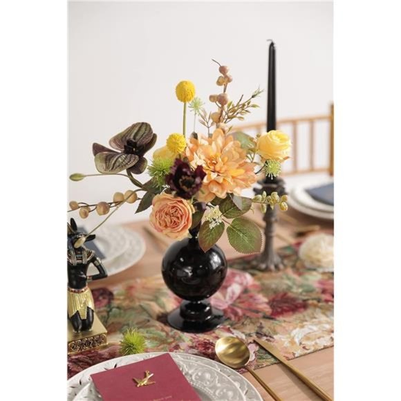 Artificial Flowers Combo Box Set Gradient Color Flower Leaf w/ Stems DIY Wedding - Picture 6 of 6